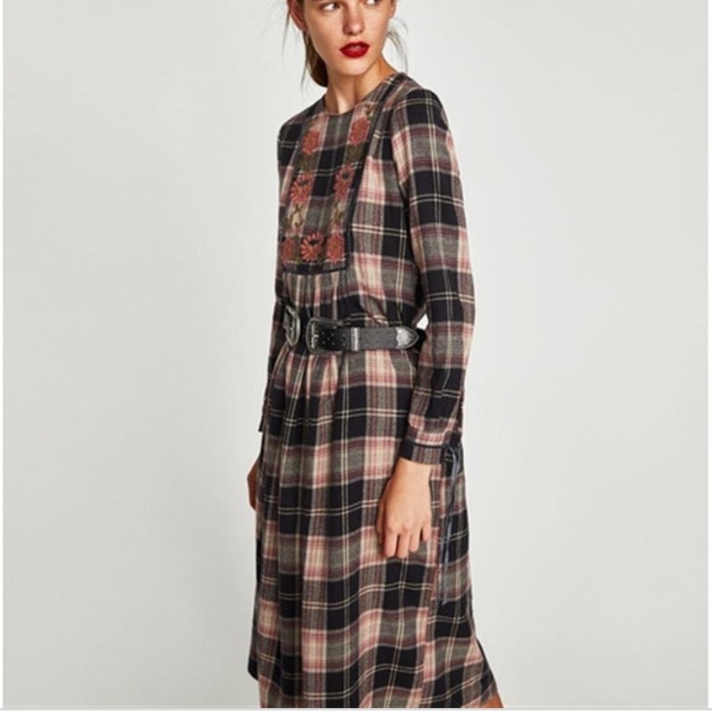 NWT Zara Floral Bohemian Peasant Dress Small